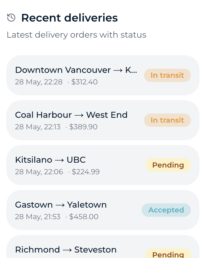 An image of Freelio's budget ui