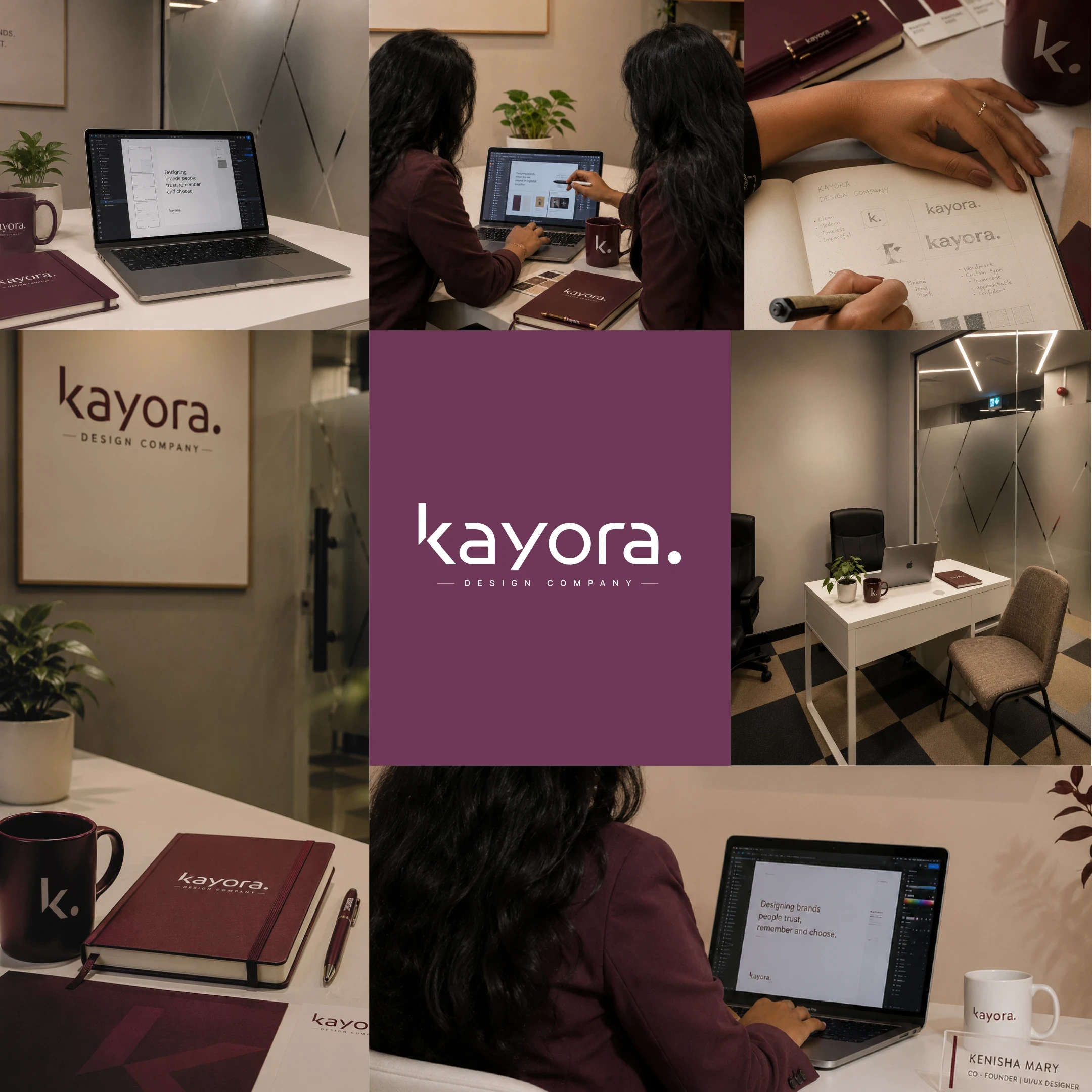 Abstract geometric pattern representing Kayora's design approach