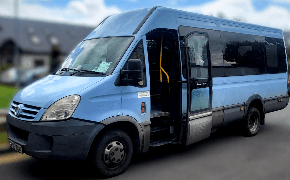 AOK Bus Hire with the door open ready to pick up passengers