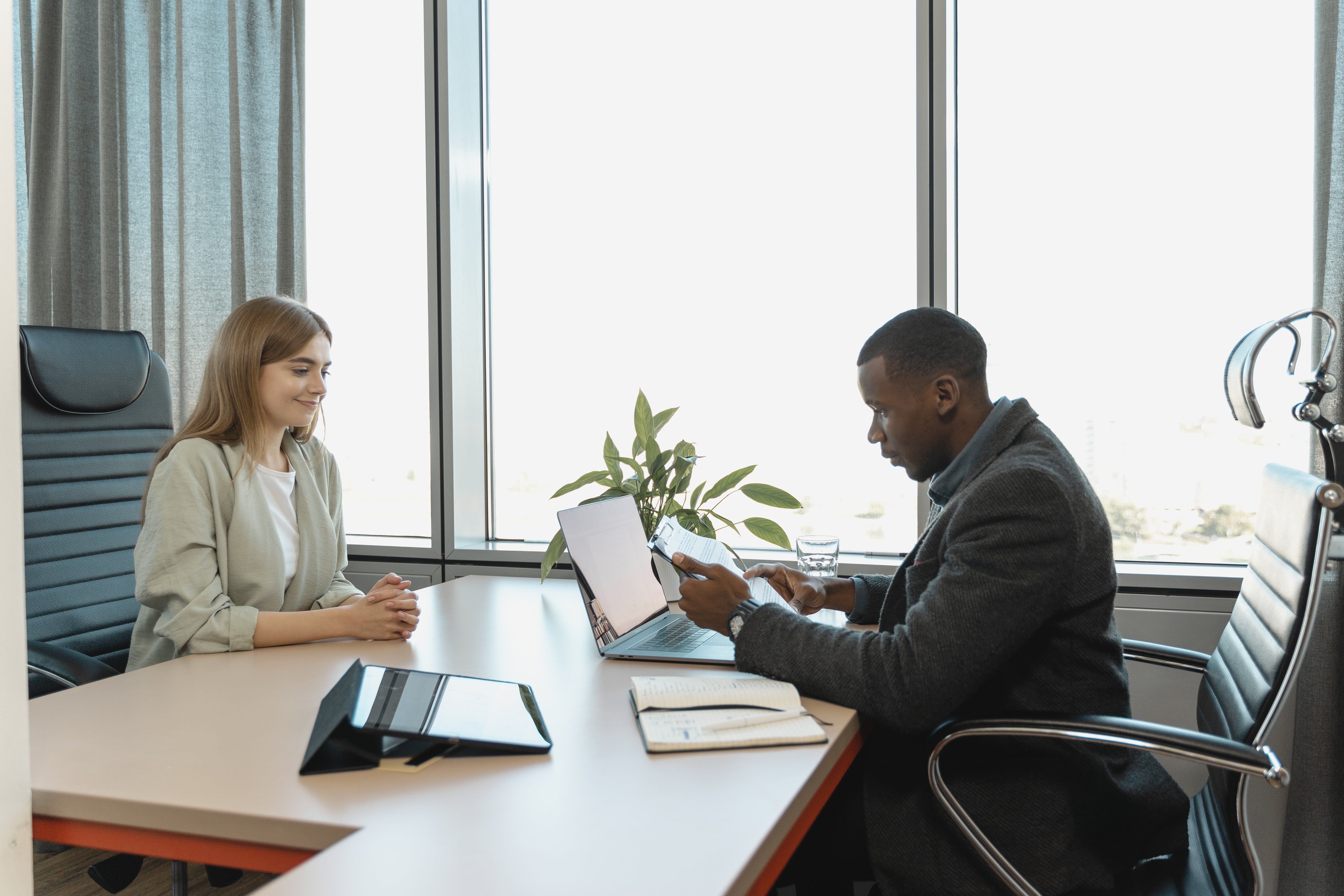 Woman applying for a home loan