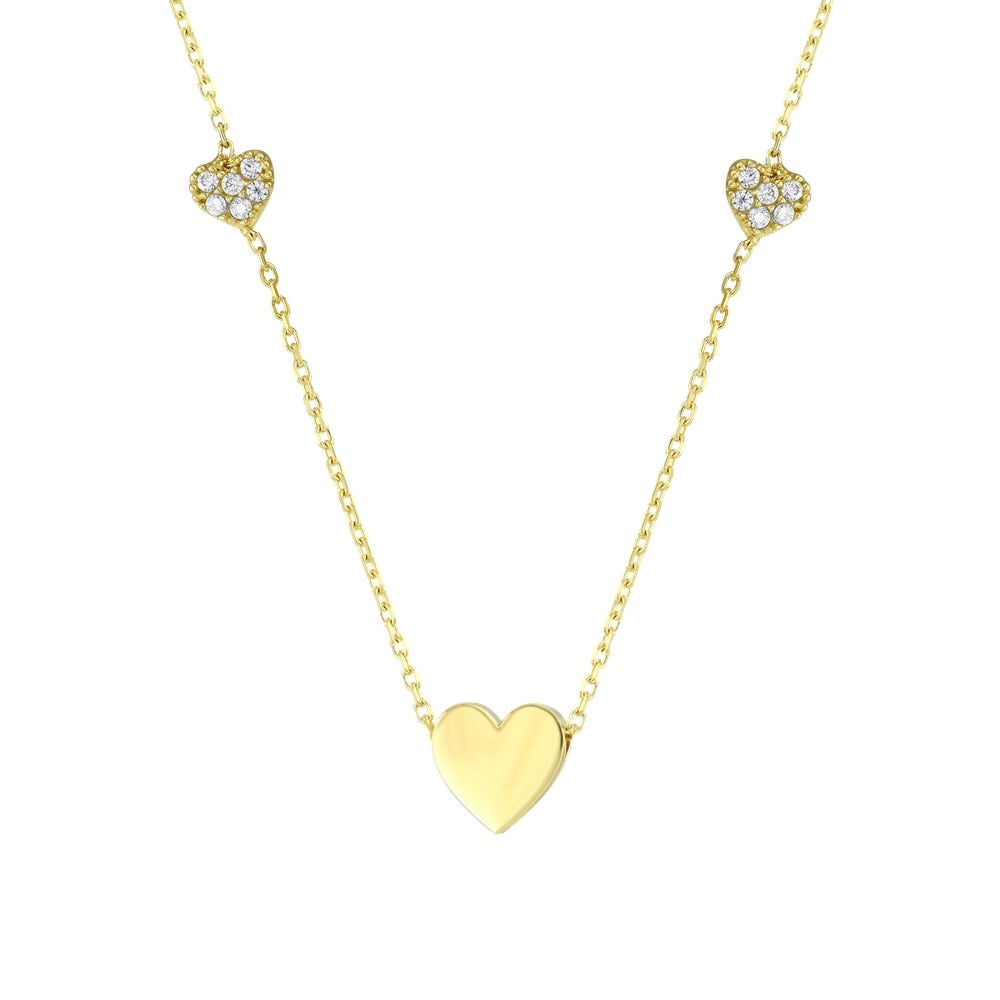 Assos Kalp Figürlü 14 Ayar Altın Kolye Şık Tasarım