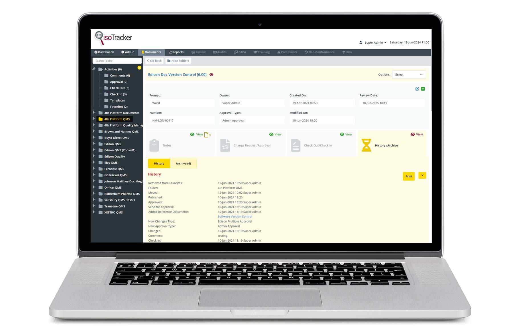 a laptop with documents - What Does Document Management Software Do