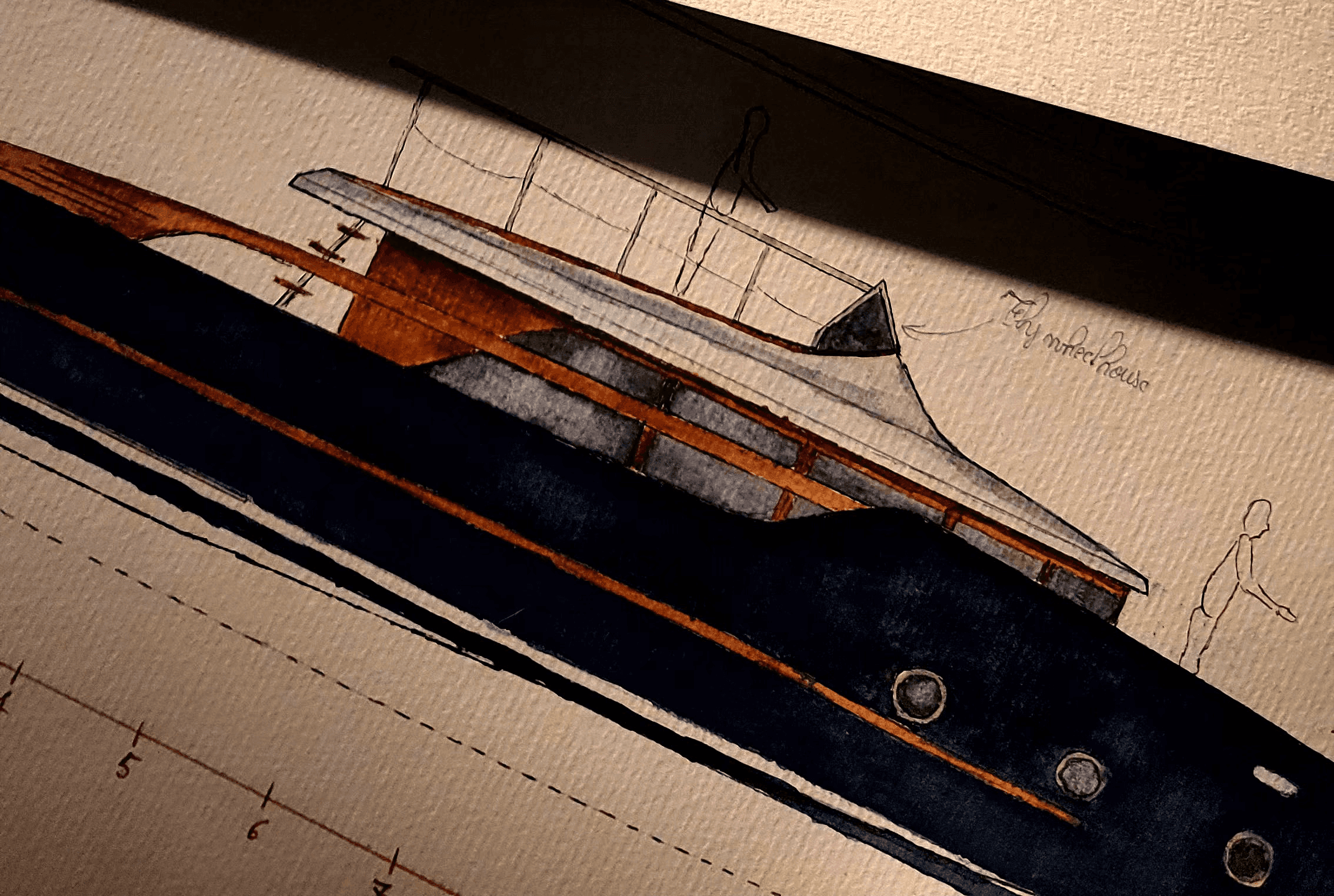 Custom racing yacht concept by Ronan Ohier, designed for speed, agility, and optimal performance in competitive sailing conditions.