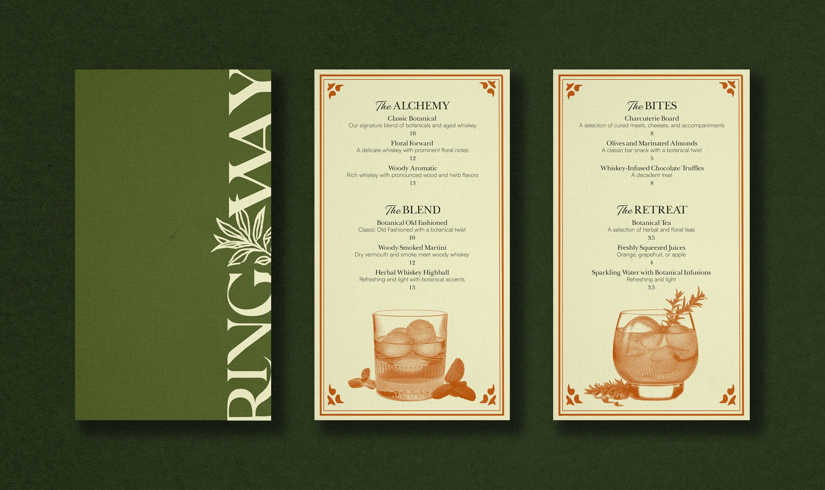 The Ringway Menu packaging