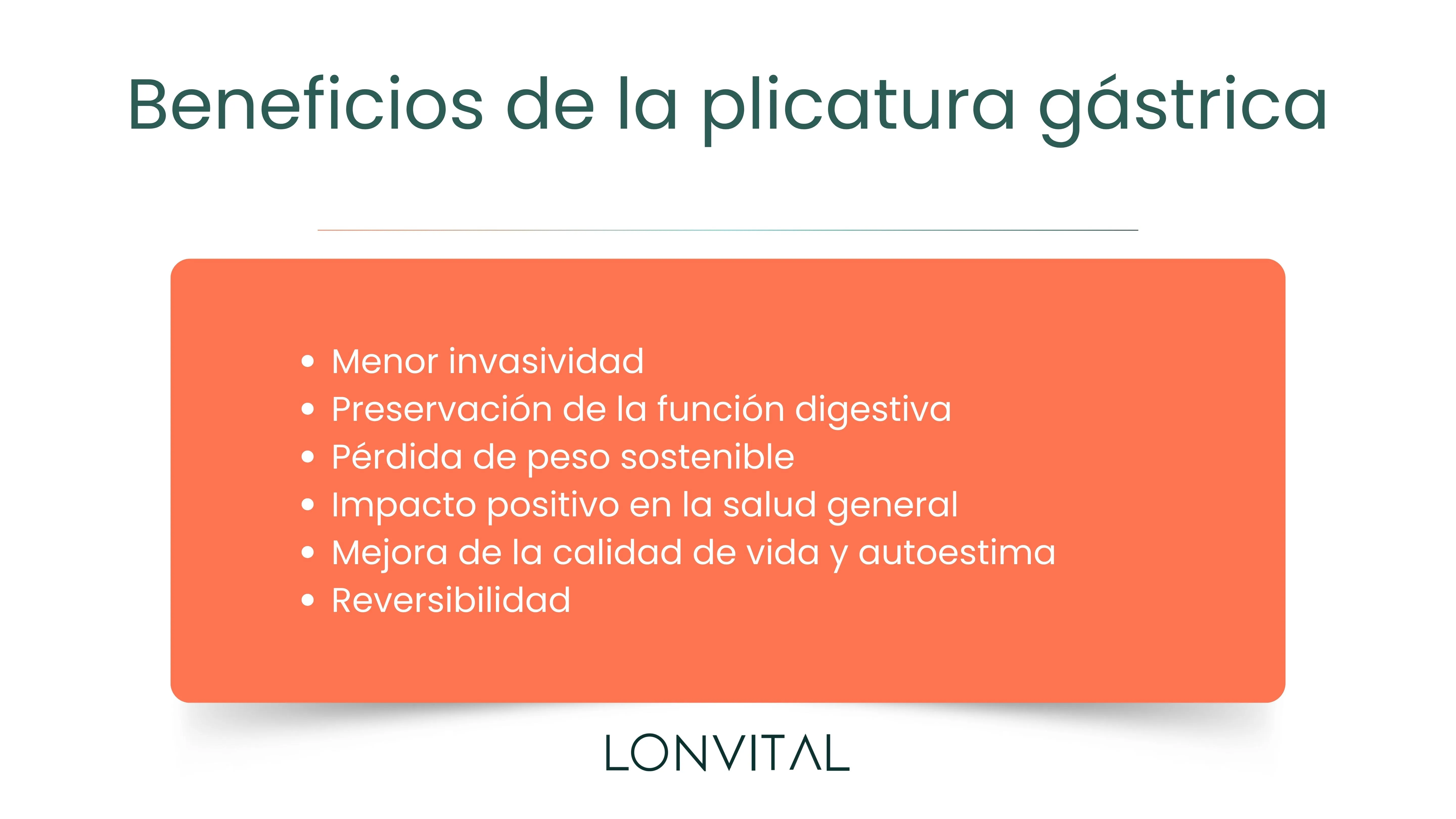 Beneficios de la plicatura gástrica