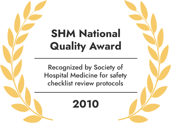 Award scroll SHM National Quality Award 2010