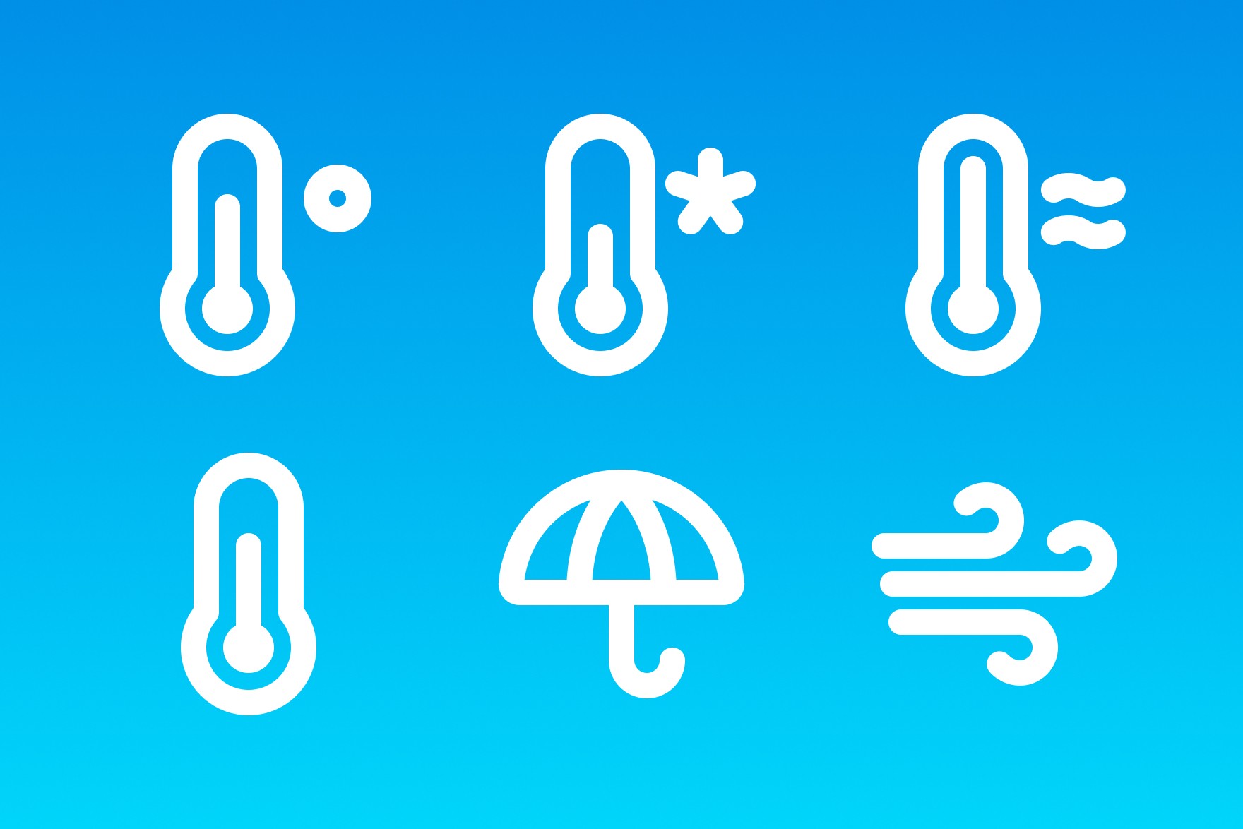 WeatherWhims Icon Set in action, displaying its charming and adaptable design, ideal for weather apps, websites, and creative projects.