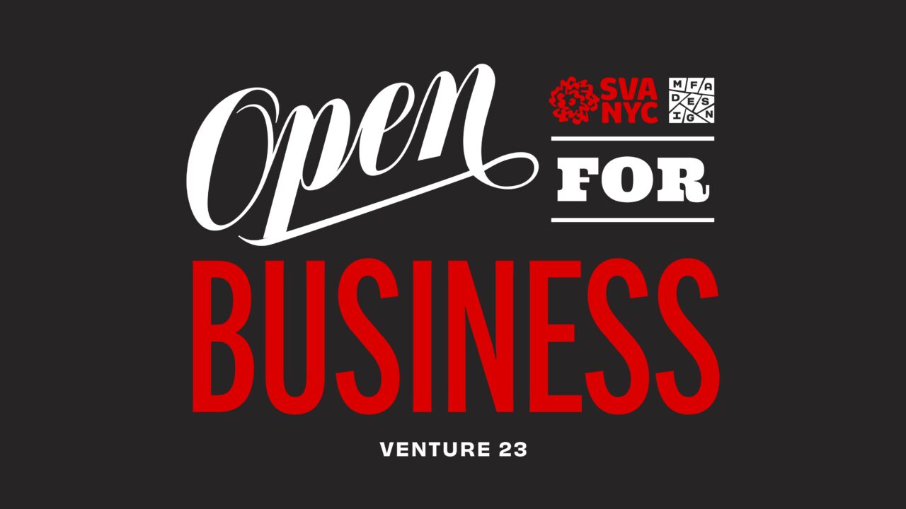 The image is a hero image related to the theme "Open for Business," symbolizing new opportunities and ventures for the class year 2023.