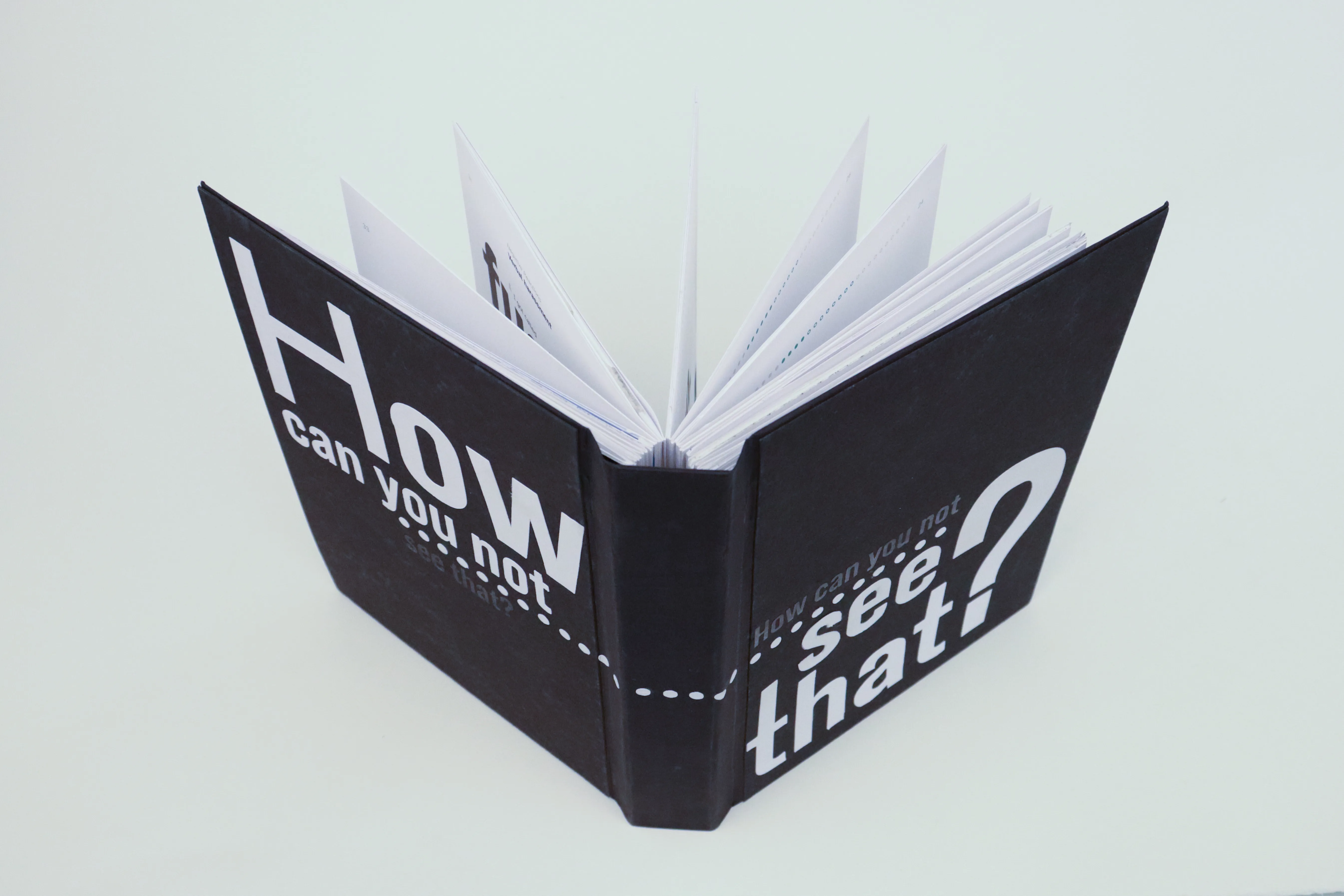 Open book from above and behind