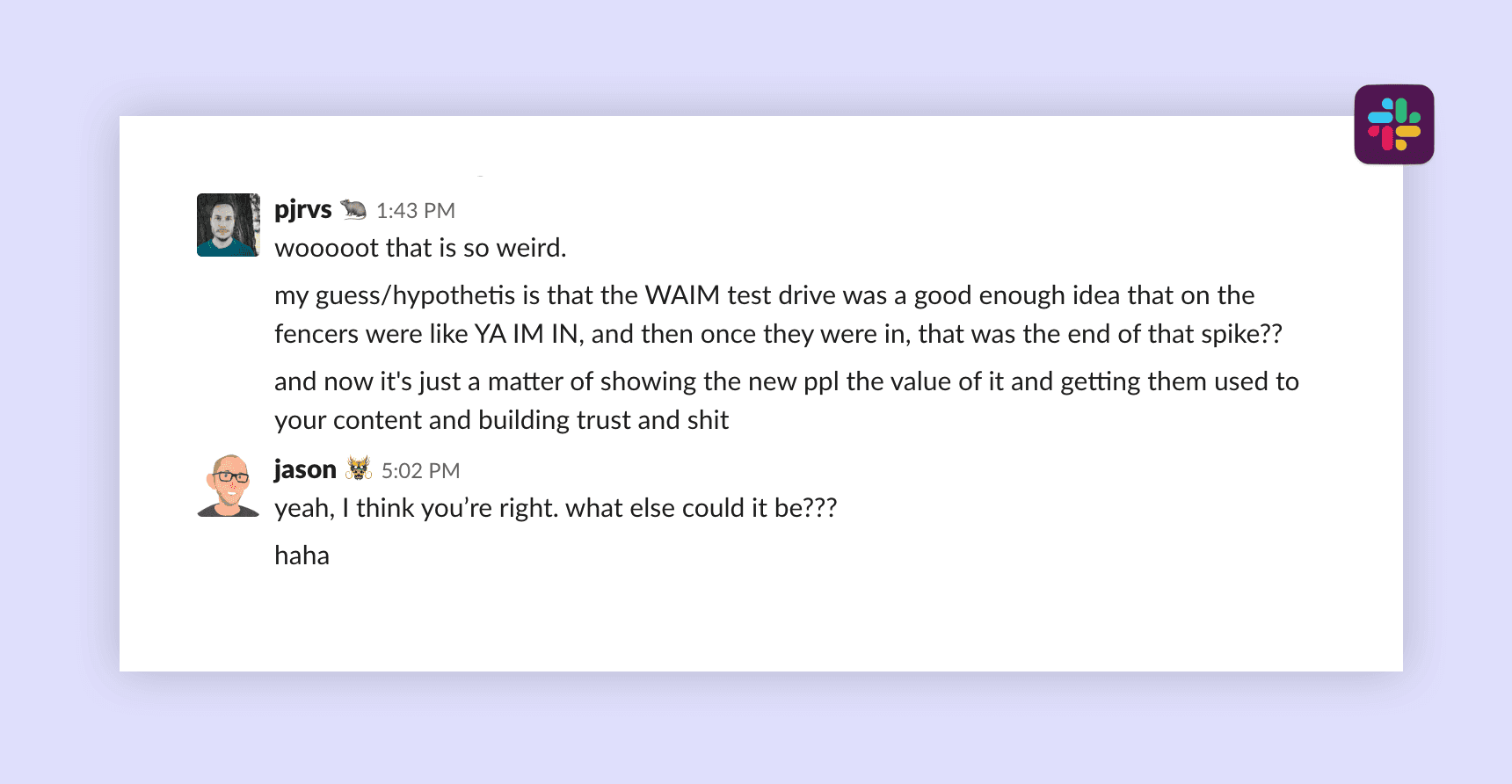 Paul Jarvis Slack Chat