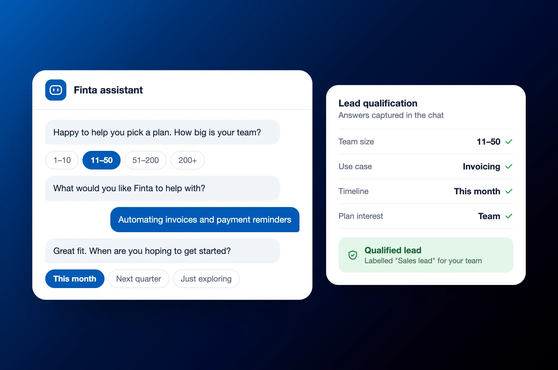Ask qualifying questions