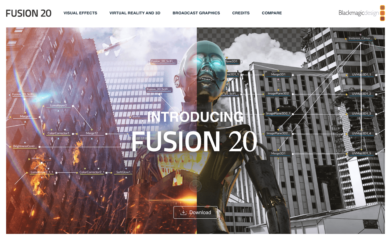 Blackmagic Fusion екранна снимка