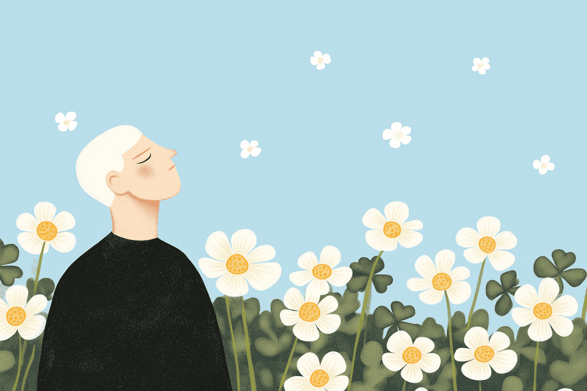 person sitting in a chair in front of a man