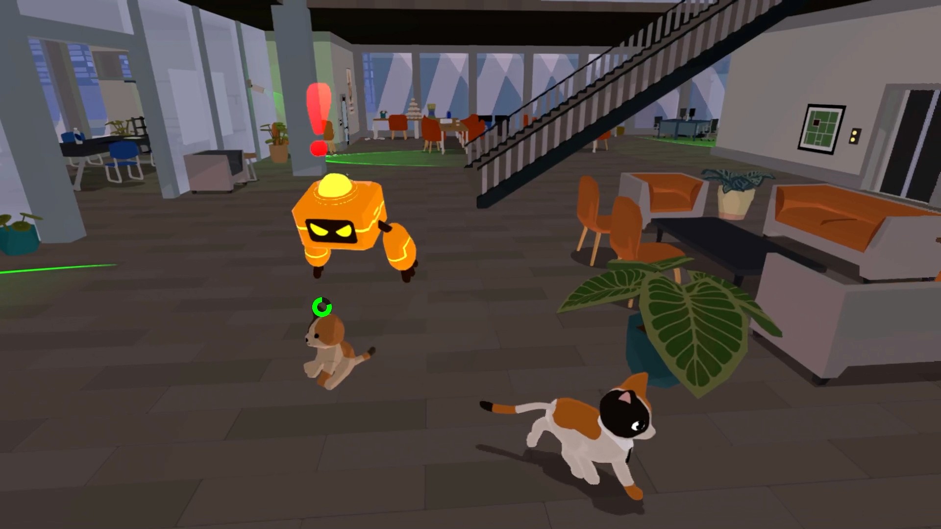 Cat Secretary attempting to get a high score in the office desktop game "Mine Flip"