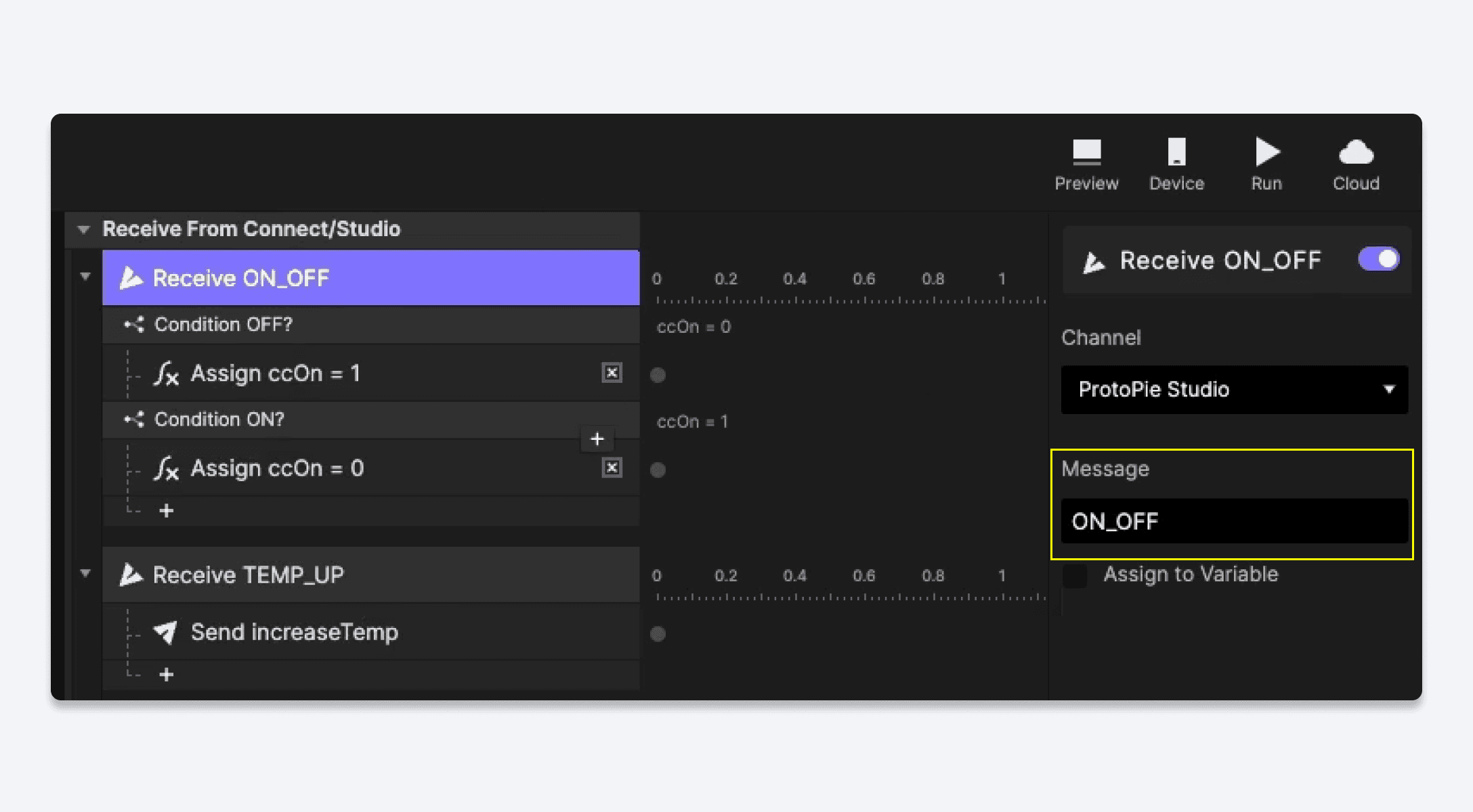 {'_type': 'localeString', 'en': 'Setting up send and receive messages in ProtoPie Studio.'}