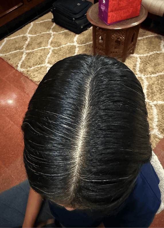 Black and white portrait of a woman with a blurred background