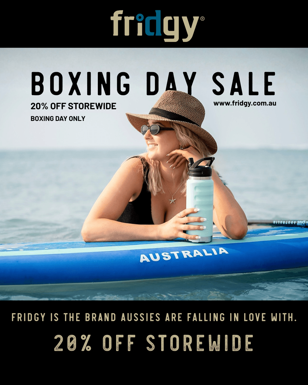 Fridgy outdoor lifestyle campaign photography, national brand positioning, Telling Designs Perth