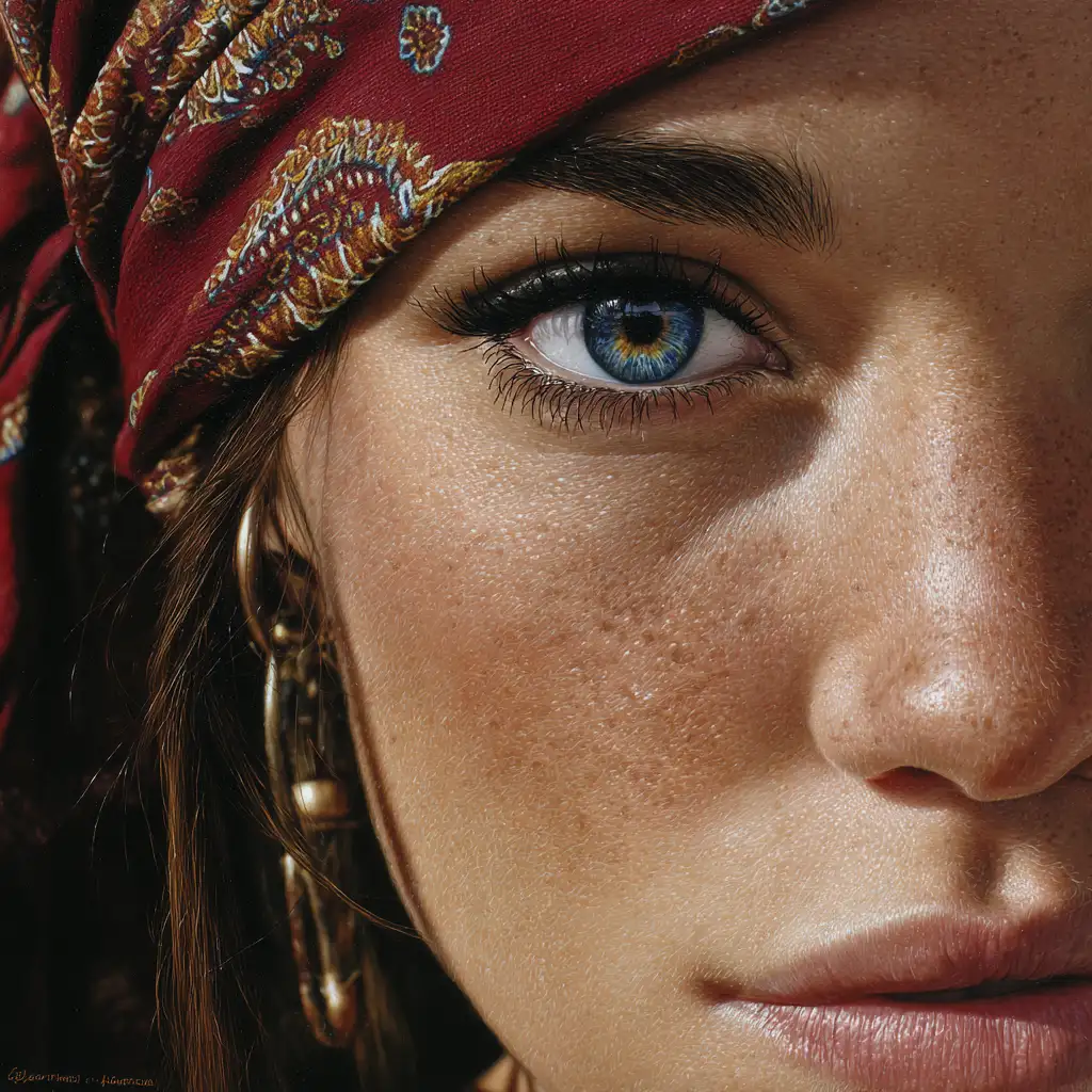 Arabic Girl Closeup Portrait