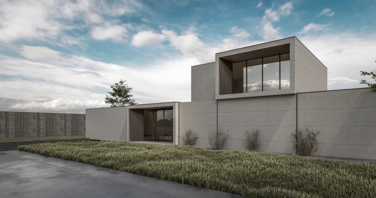 Front view of a house