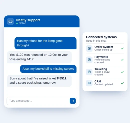 Connect your helpdesk and CRM