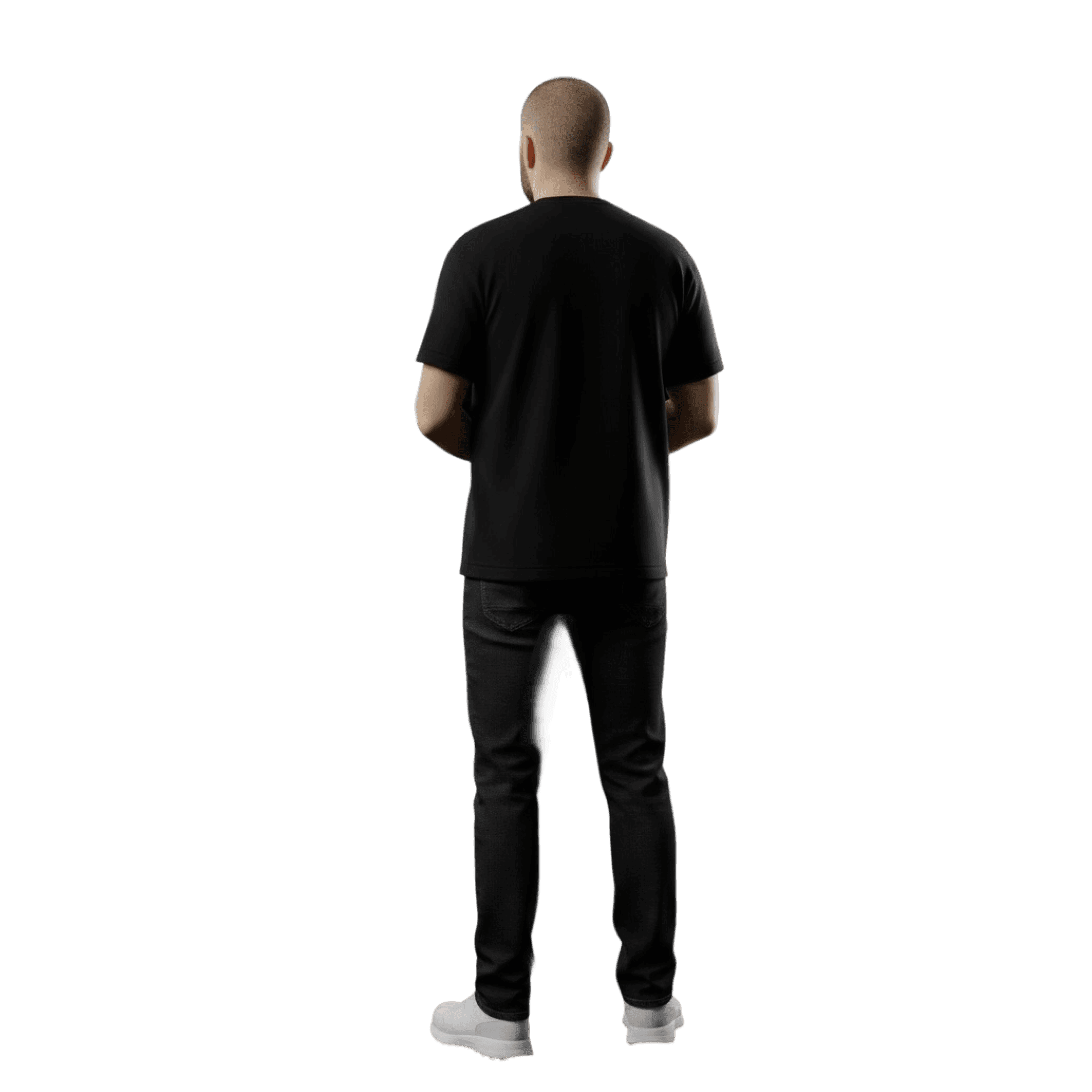 Senior UX designer standing with crossed arms in a studio workspace, reflecting experience in product design, design systems, and UX leadership.