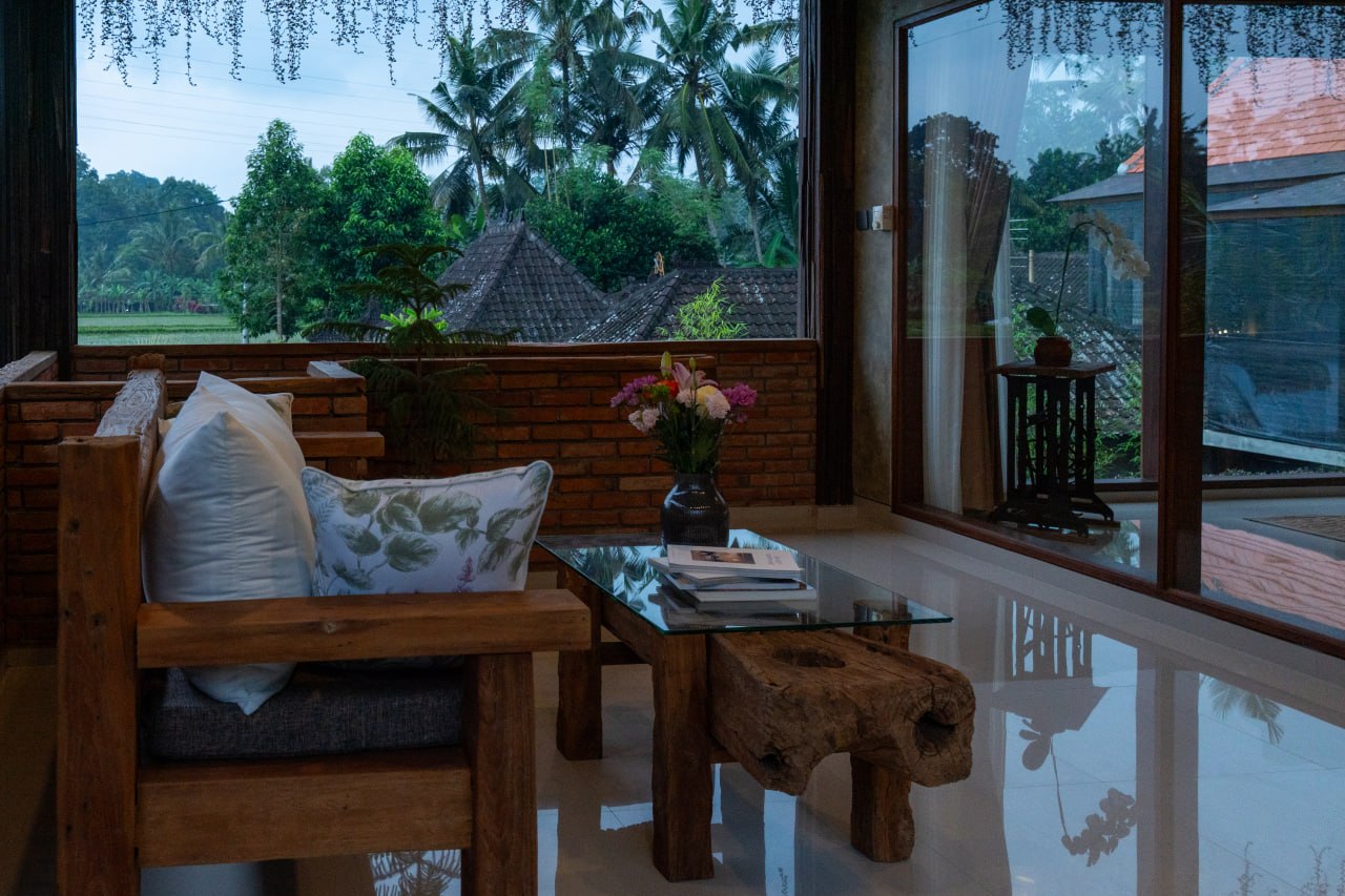 2-bedroom villa with guaranteed jungle and rice field views in North Ubud