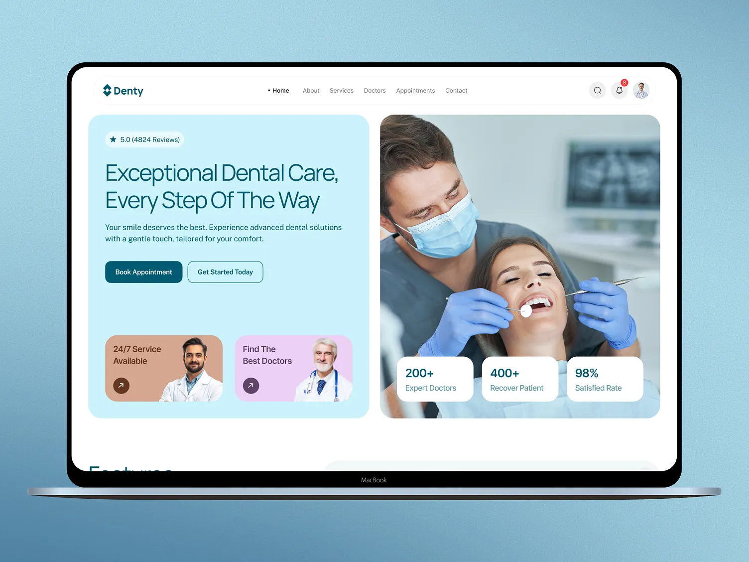 a dental website design