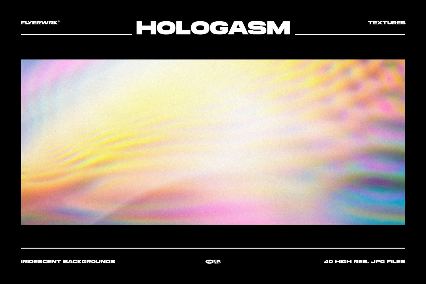 Hologasm iridescent backgrounds faded rainbow gradient texture with soft light streaks and high resolution detail