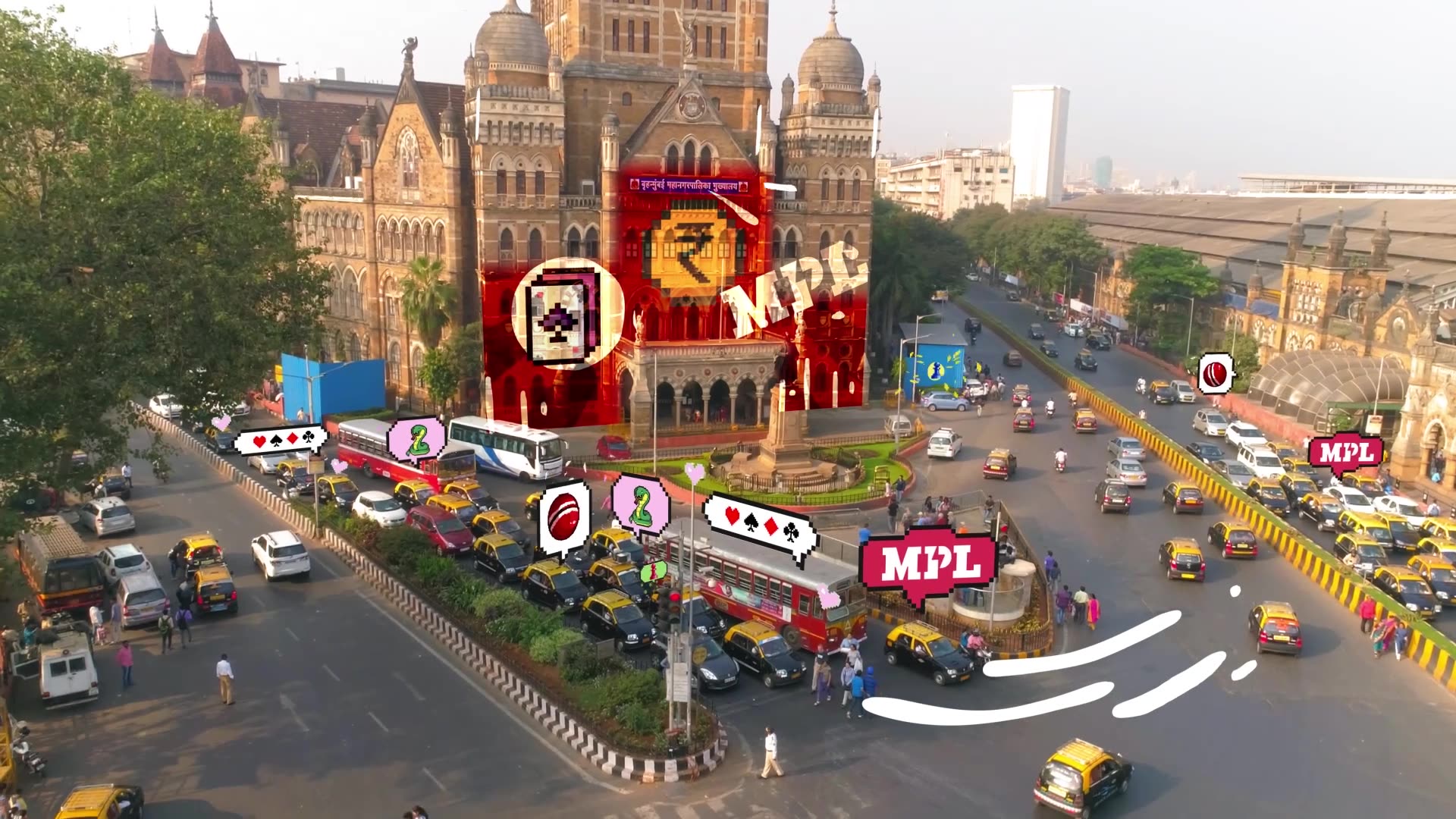 Stylised India-inspired pixel art environment created for the India on MPL promotional campaign.