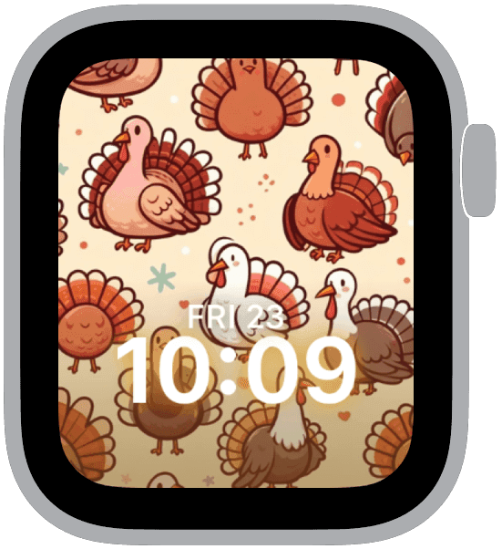 an apple watch face from the thanksgiving patterns collection