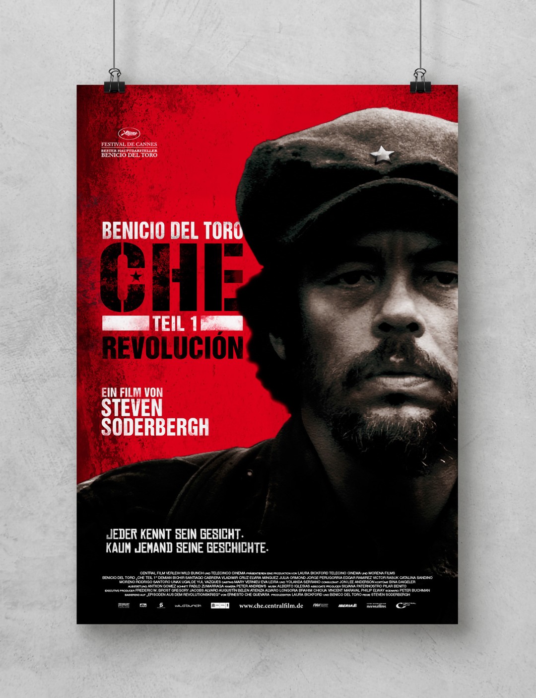 Filmplakat Design für „Che I" – reduziertes Key Visual mit starker Symbolik und klarer grafischer Komposition