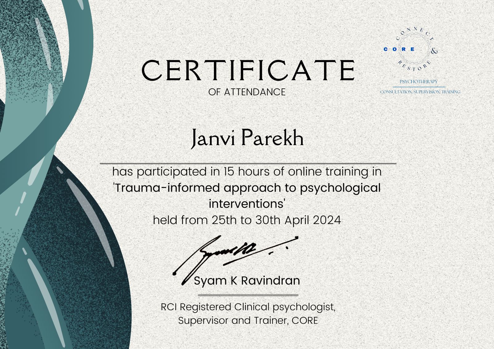 Certificate
