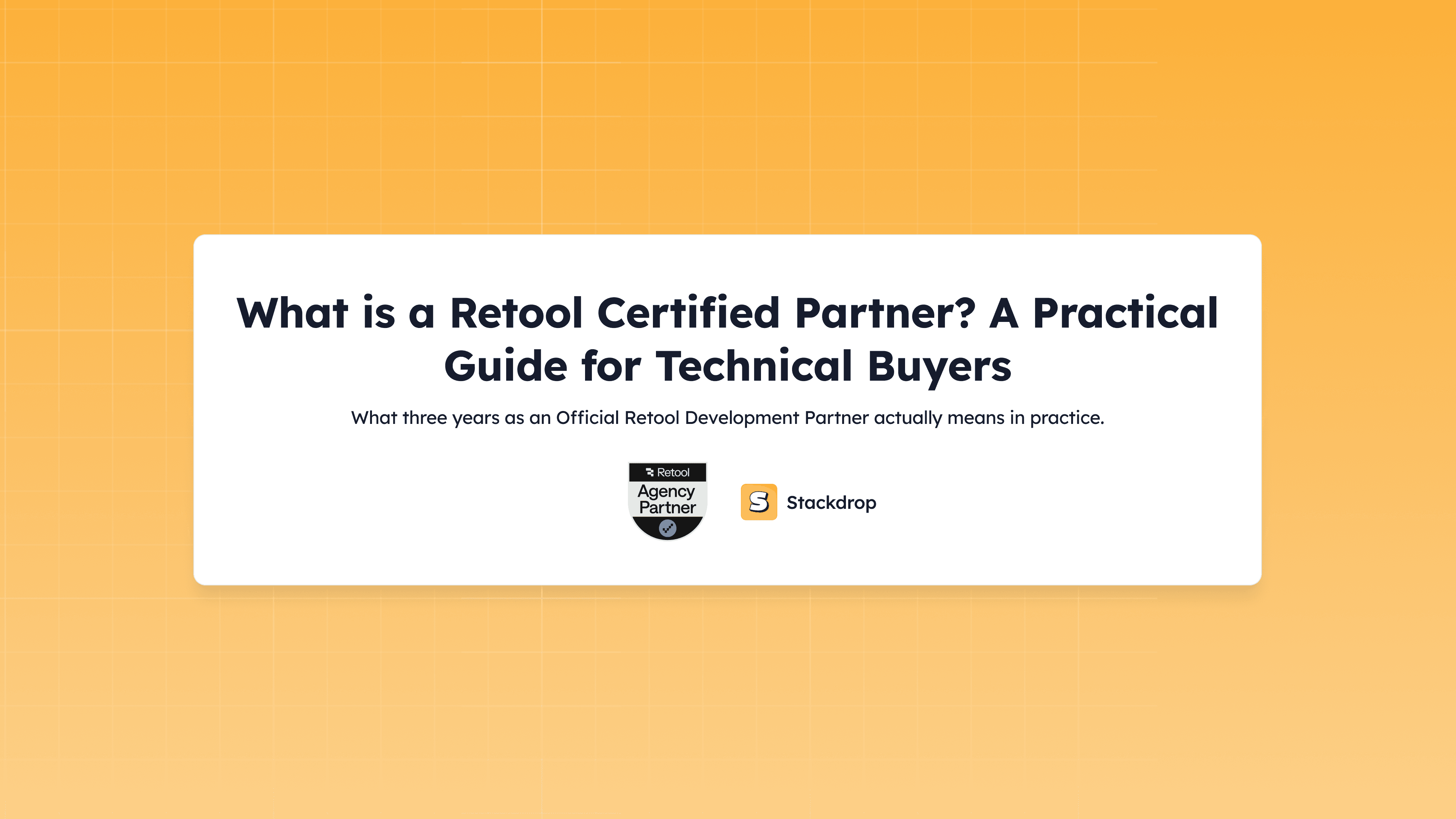 What is a retool certified partner?