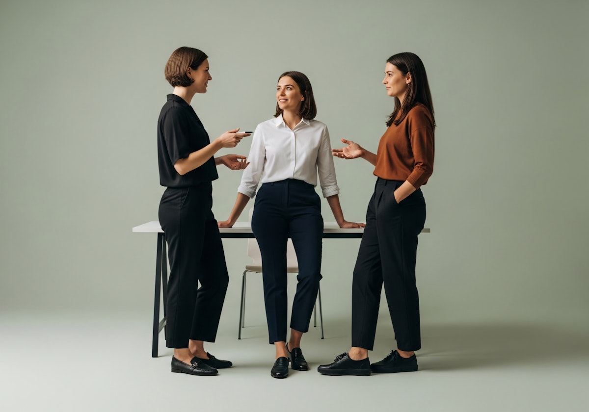 Three women talking