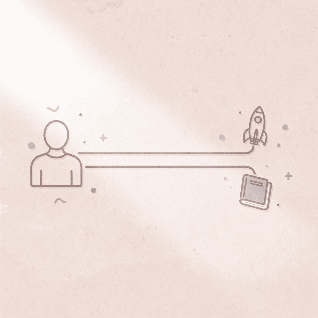 Icon showing mindset shift from difficulty to strategy