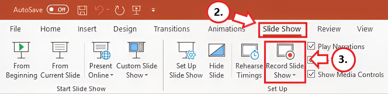 slide presentation recording