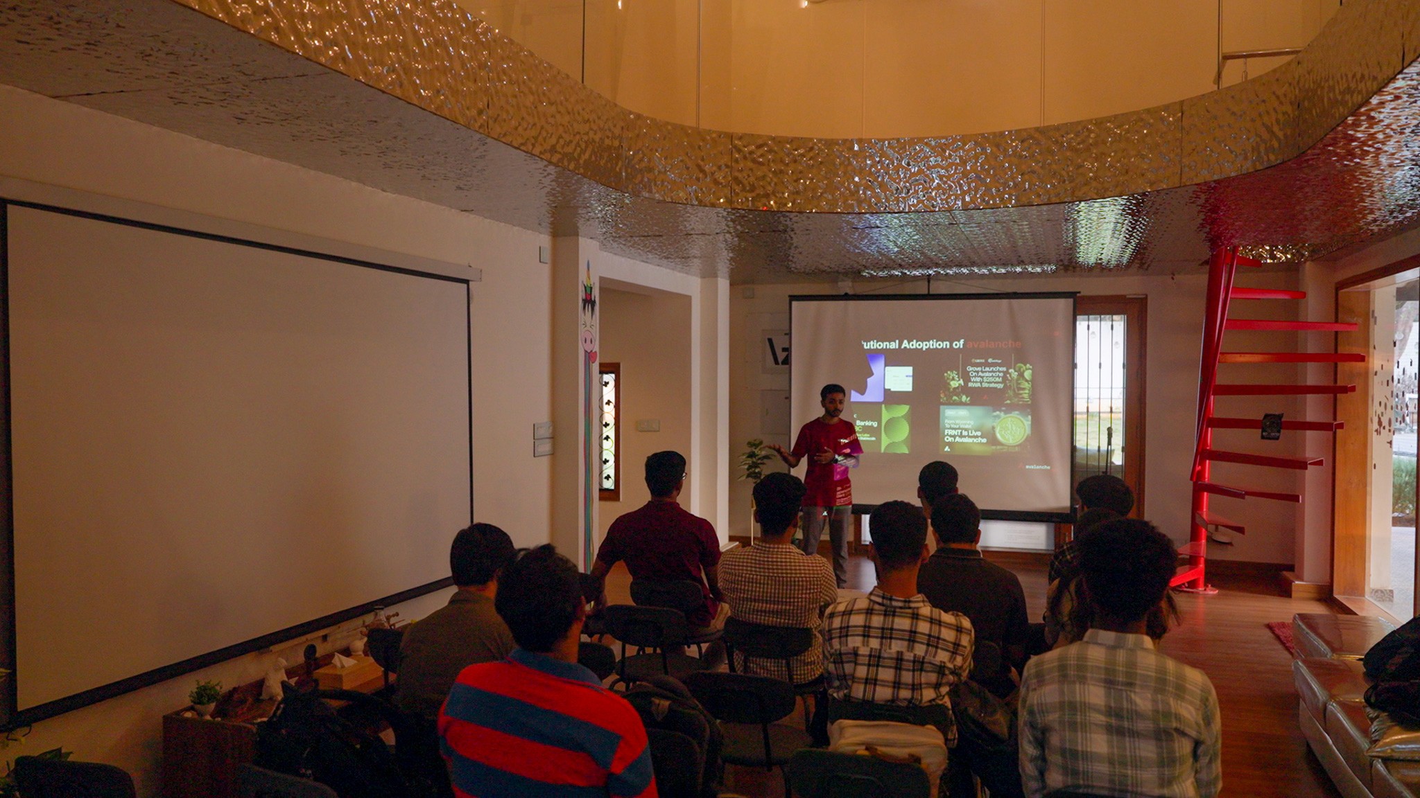 Wide shot of Team1 Connect Bengaluru venue with attendees networking and engaging in discussions