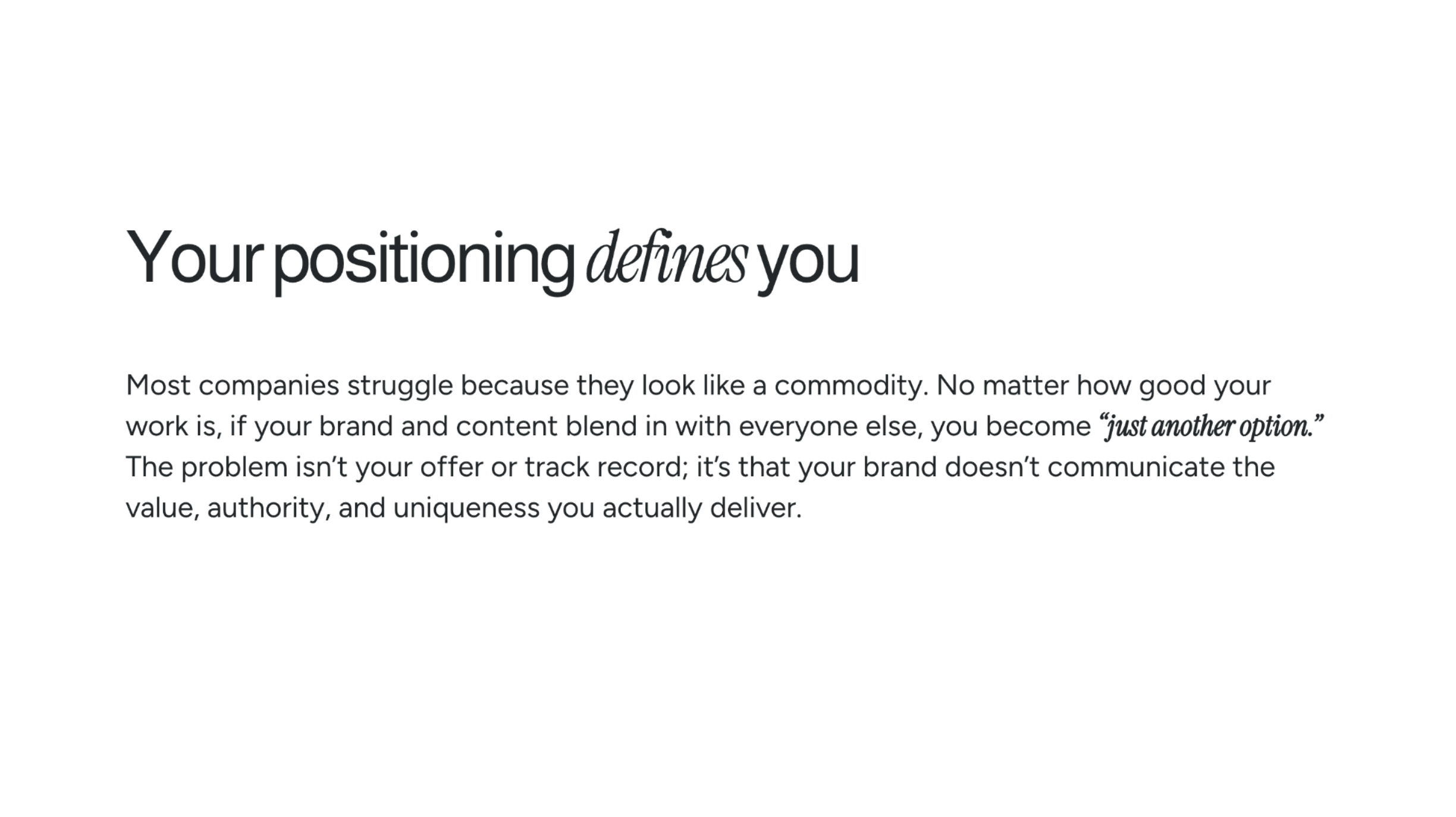 CC Brand & Media Studio | Premium Positioning and Content For Founders