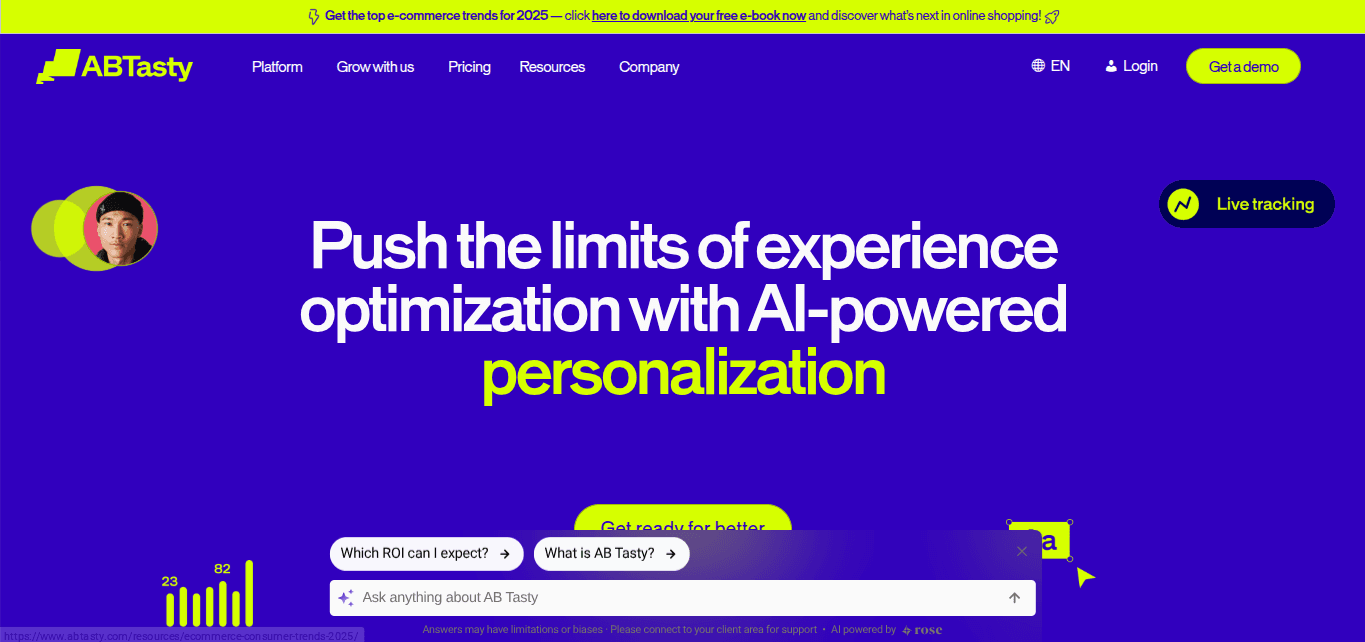 AB Tasty Dashboard Screen shot