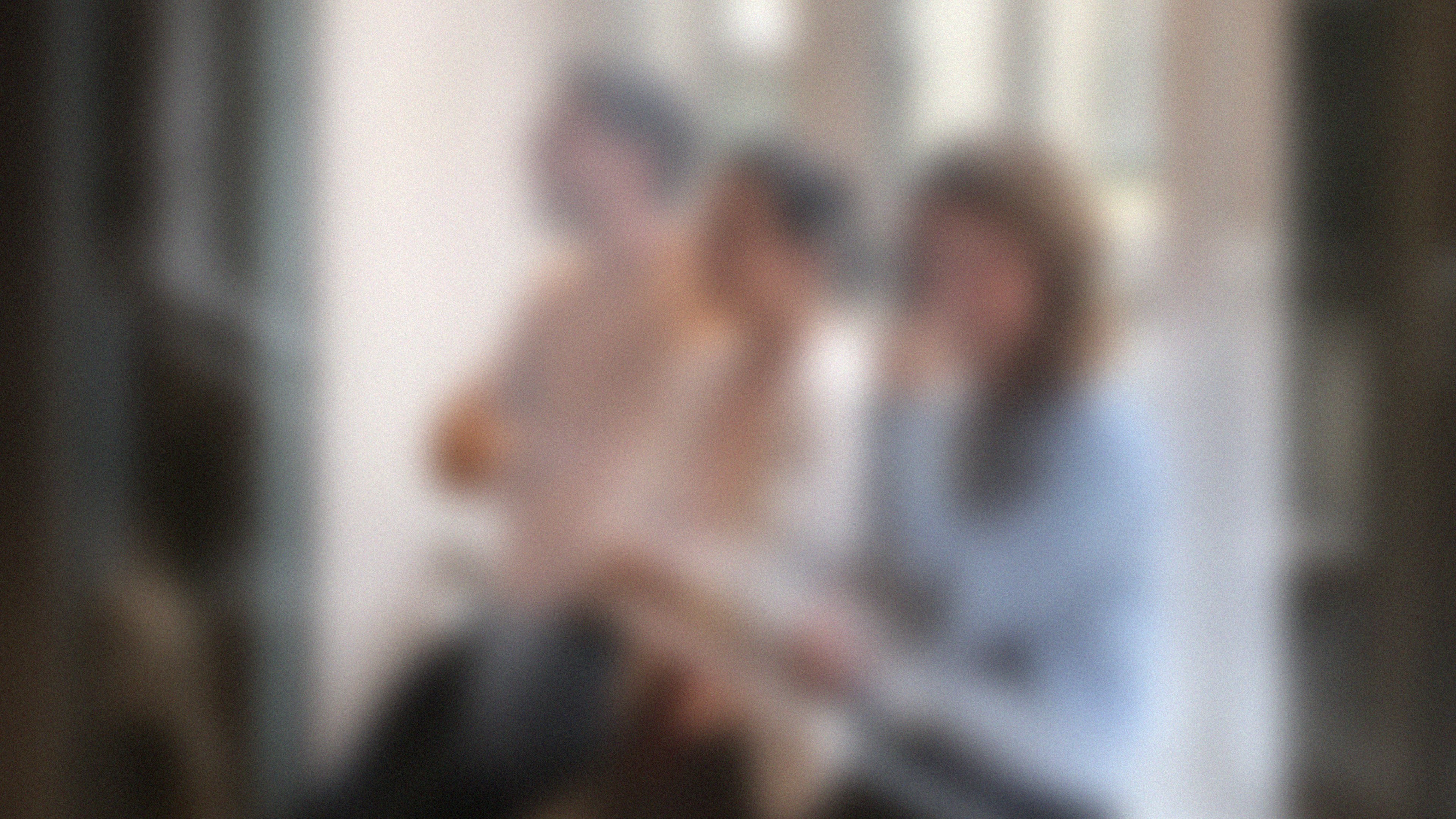 Blurry Foto einiger Mitarbeiterinnen