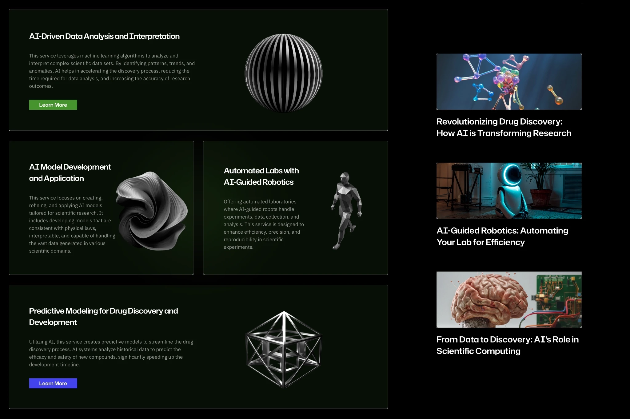 AI Cell Framer template for AI startups by Dorian Design Studio