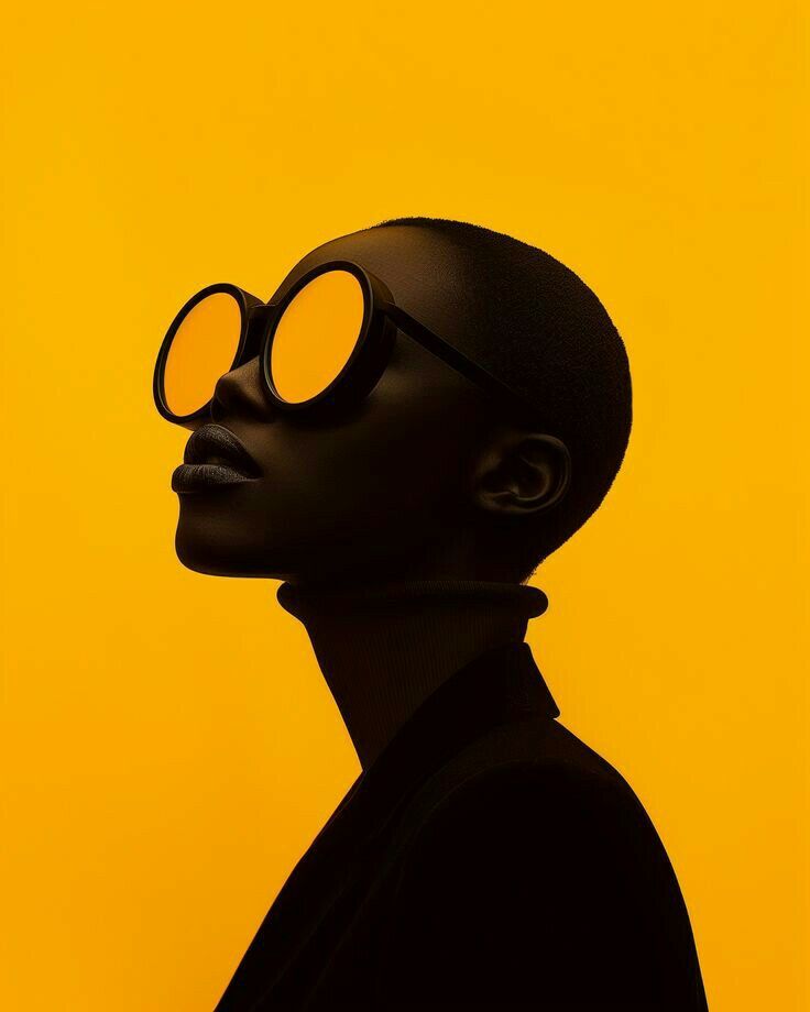 twarz zolta abstrakcja