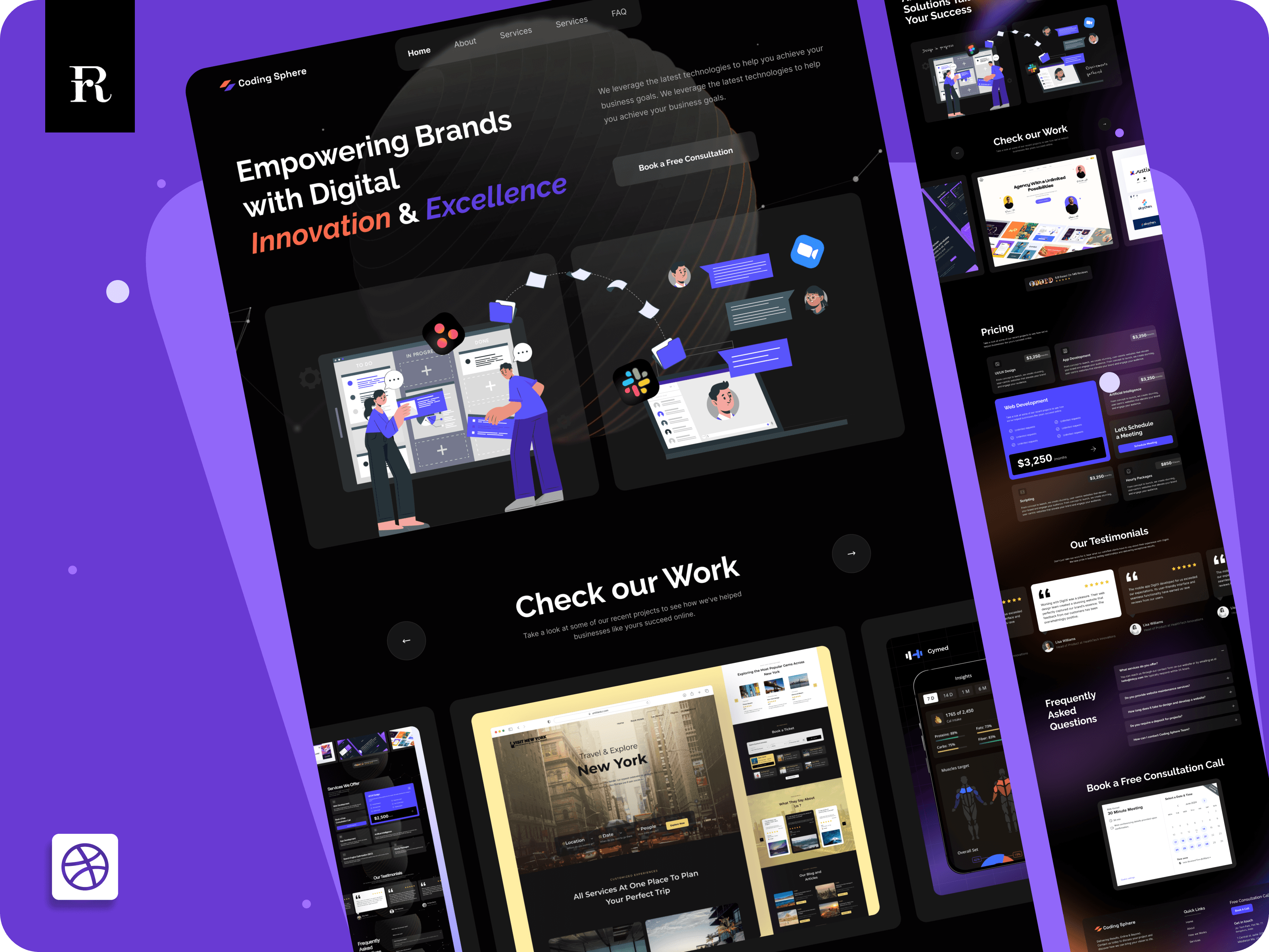 coding sphere dribble shot mockup