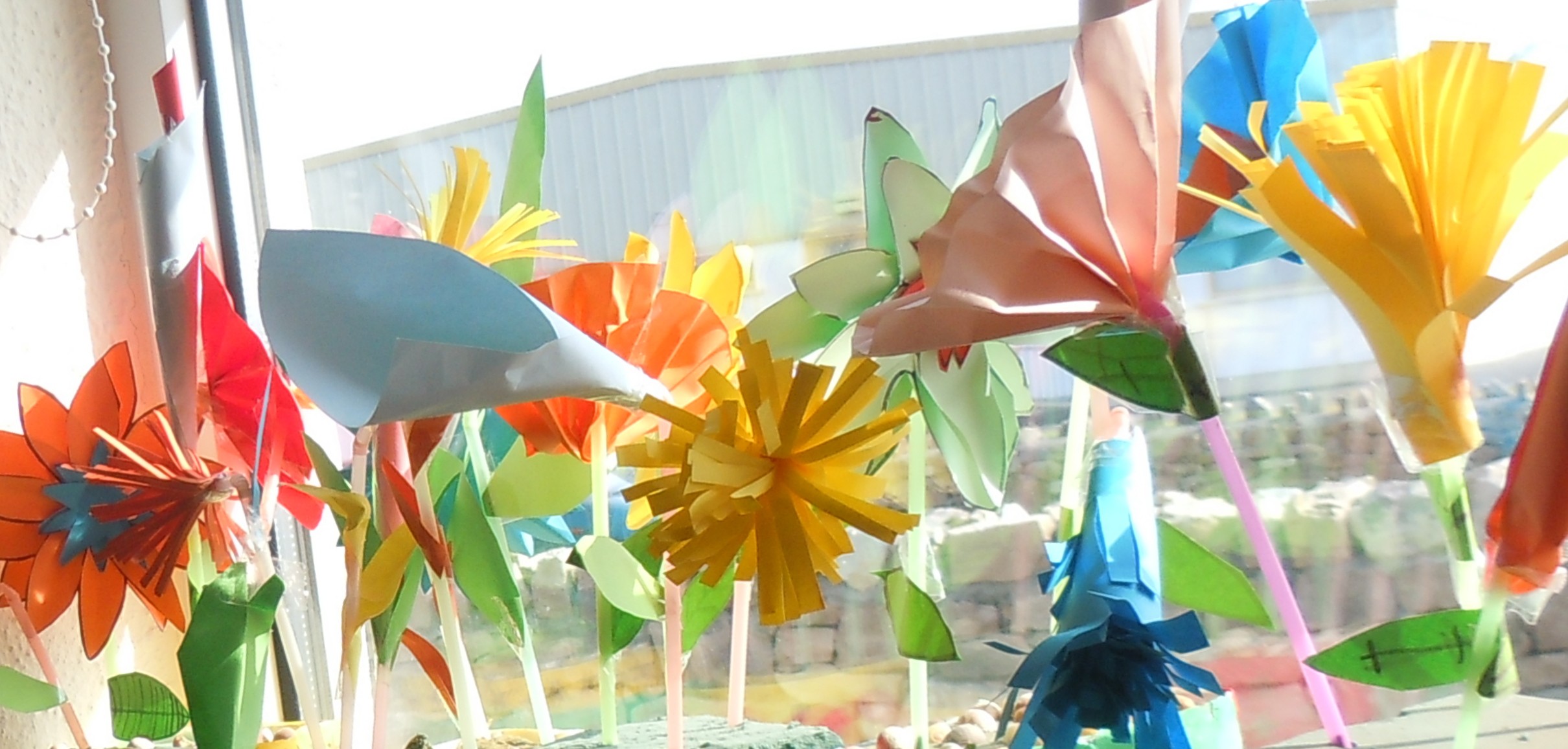 Paper Flowers at Summer Camp