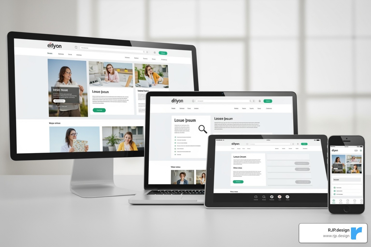 website seamlessly adapting to different screen sizes - website design & development services