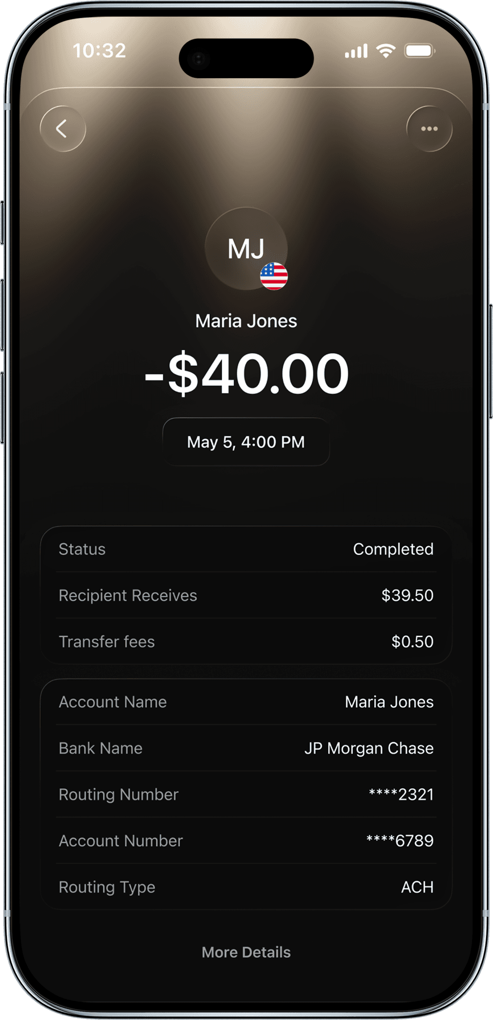 Charter Recipient App UI