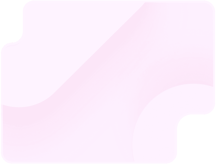 Abstract shape in soft pink tones with a fluid, wave-like design against a light background.