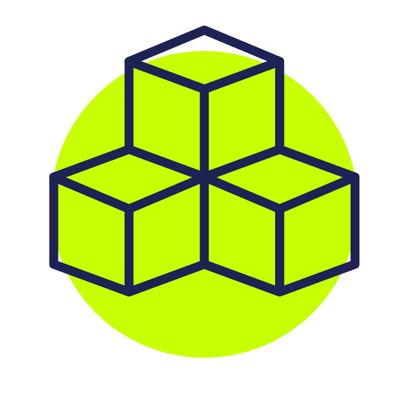 Icon of blcokc stacked on top of each other