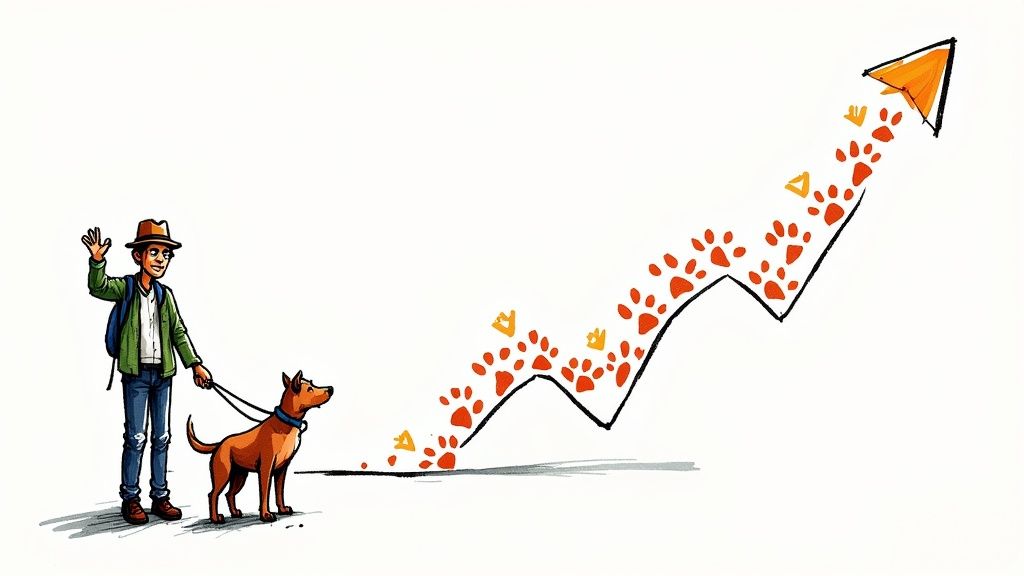 A joyful person holding their small dog at an airport, ready for their journey.