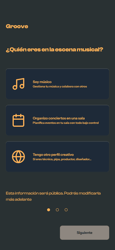 Prototipo de app para músicos